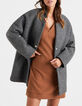 Manteau gris chiné lainage col fermé I.Code-7