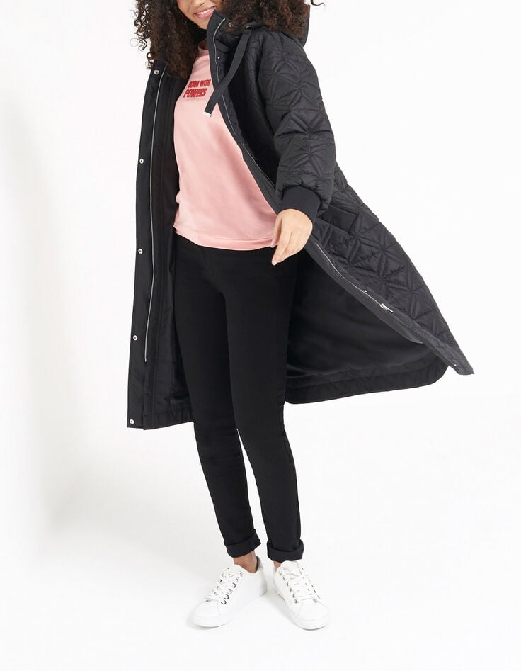 Sweatshirt mit Flock-Message in Peach I.Code-5 Sweatshirt mit Flock-Message in Peach I.Code-5