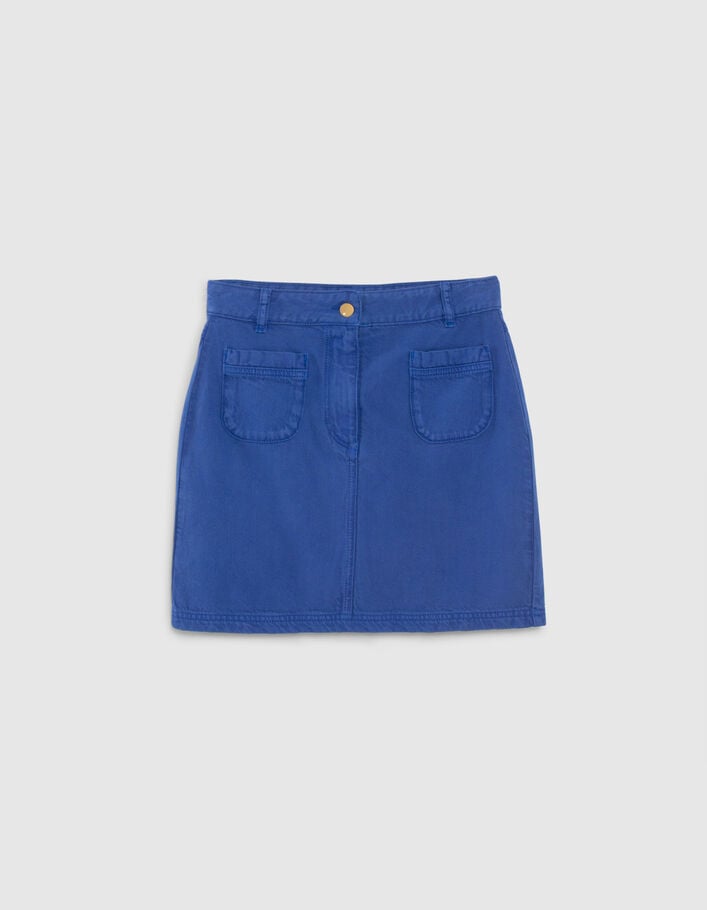 I.Code electric blue denim mini skirt - I.CODE