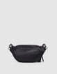Damen 1440 schwarz Leder Bananentasche-2