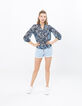Blouse bleue imprimé tropical I.Code-6