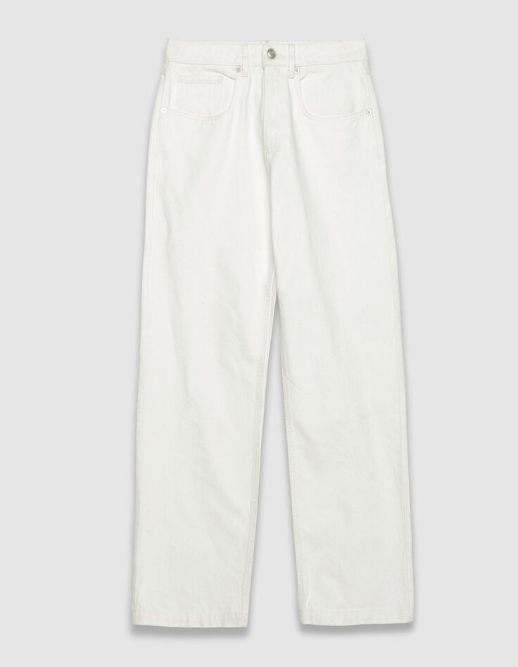 Anders Damen 7/8 Straight White Jeans-6