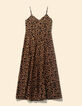 Robe longue fines bretelles imprimé léopard I.Code-7