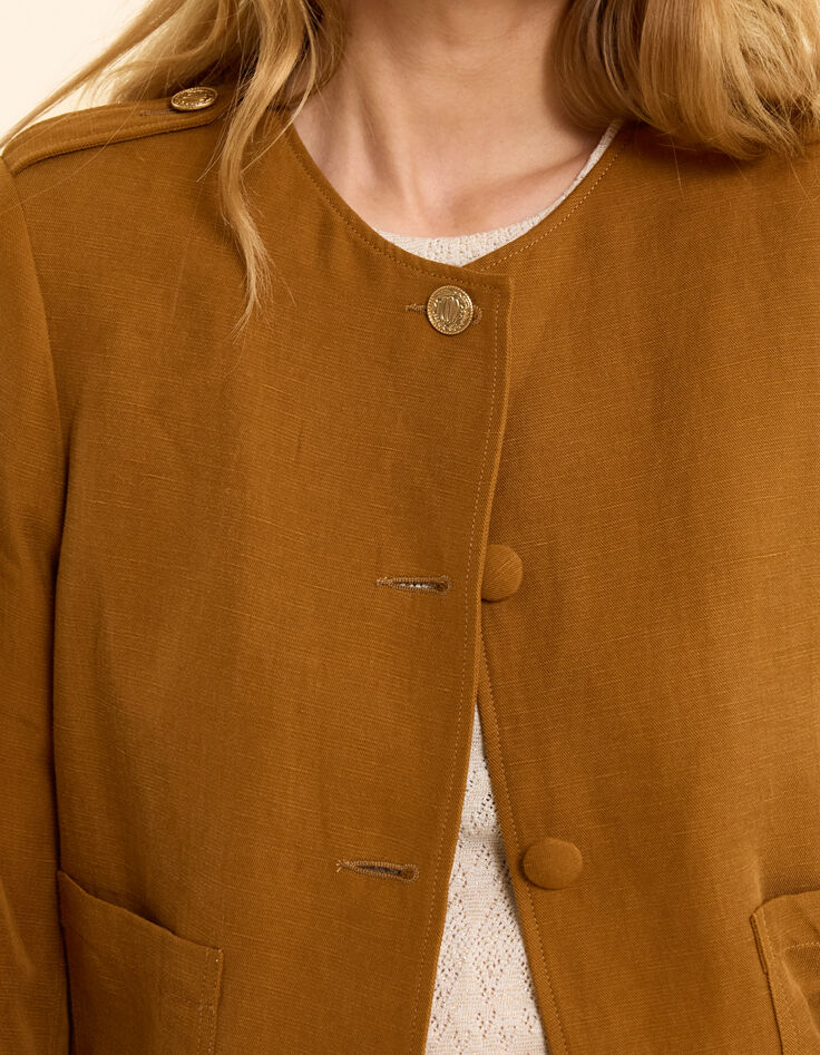 Veste de costume courte carrée camel I.Code-7