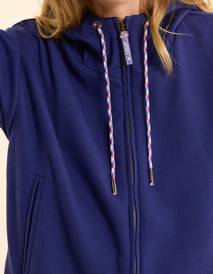 Veste de jogging indigo maille nid d'abeille I.Code-5