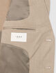 Dunkelbeige Anzugjacke aus Leinen f&uuml;r Herren-9