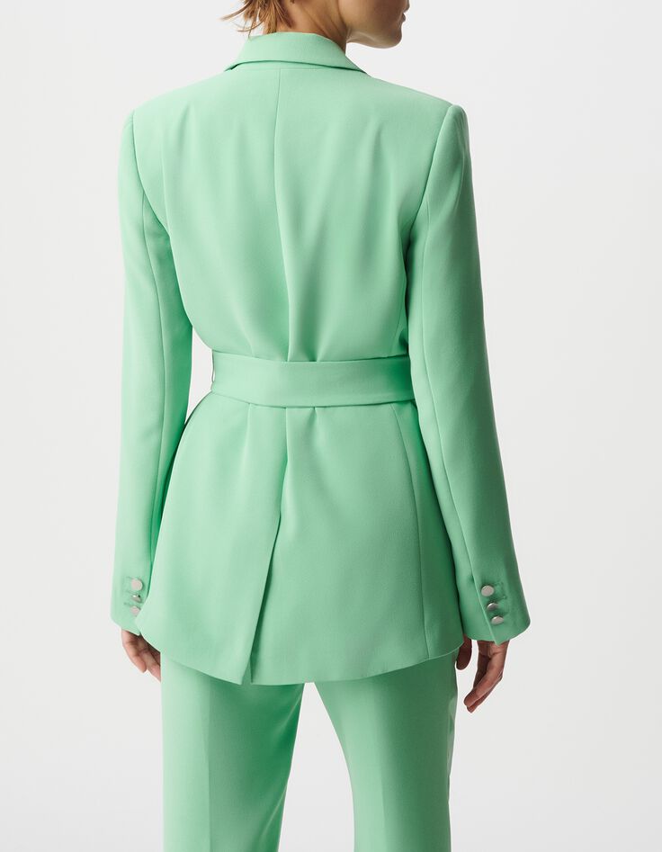 Gr&uuml;ne Anzugjacke aus recyceltem Polyester f&uuml;r Damen-3
