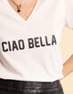 Tee-shirt blanc cassé à message I.Code-4