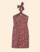 Robe dos-nu rouge imprimé fleuri I.Code-6