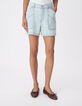 Maxitaschen-Shorts aus gewaschenem blauem Denim f&uuml;r Frauen-2