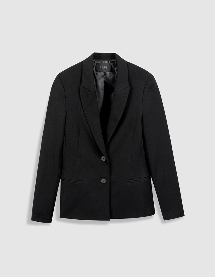 Ausgestattete schwarze Anzugjacke f&uuml;r Damen-6