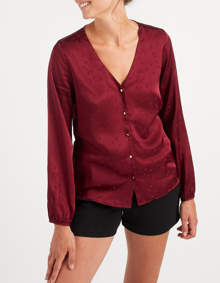 Blusa tierra quemada jacquard ojo I.Code-2 Blusa tierra quemada jacquard ojo I.Code-2