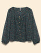 Blouse verte imprimé fruits d'été I.Code-6