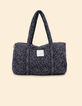 Sac bowling dark purple imprimé micro léo floral I.Code-3