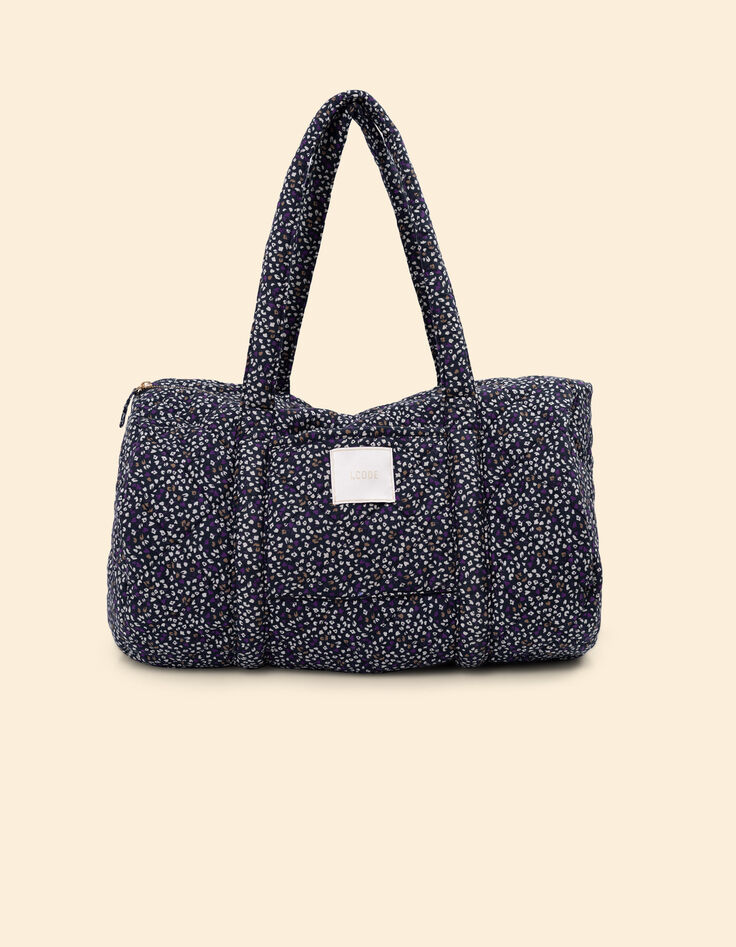 Sac bowling dark purple imprimé micro léo floral I.Code-3
