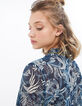 Blouse bleue imprimé tropical I.Code-5