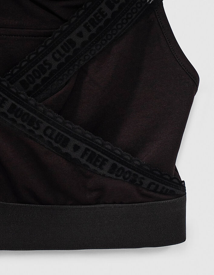 Top noir esprit lingerie avec brassière I.Code-9