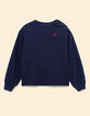 Marine sweater geborduurd hart I.Code-7