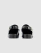 Schwarze Damen Leder Slingback Loafers-5