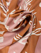 Ecru sjaal roze en bruine strepen I.Code-4