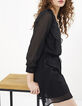 Schwarzes Kleid mit Nieten und Rüschen I.Code -1