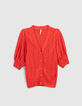 Cardigan abricot tricot à manches courtes I.Code-6