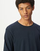 Marineblaues Herrenshirt L'Essentiel mit langen &Auml;rmeln-5