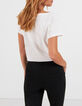 Gebroken wit T-shirt bio blauwe tekst I.Code -3