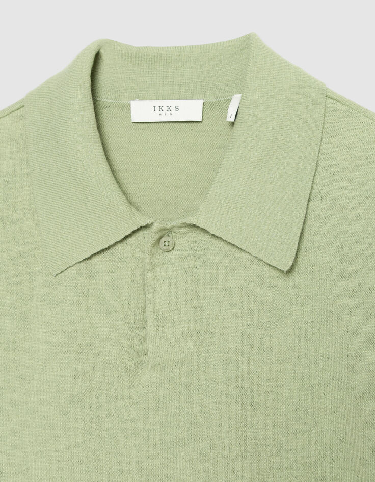 Gr&uuml;nes kurz&auml;rmeliges Poloshirt Herren-6