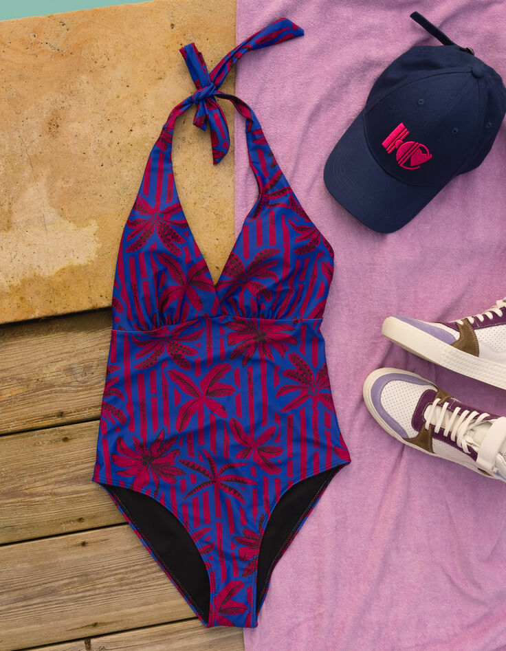 I.Code blue swimsuit with palm tree print-9