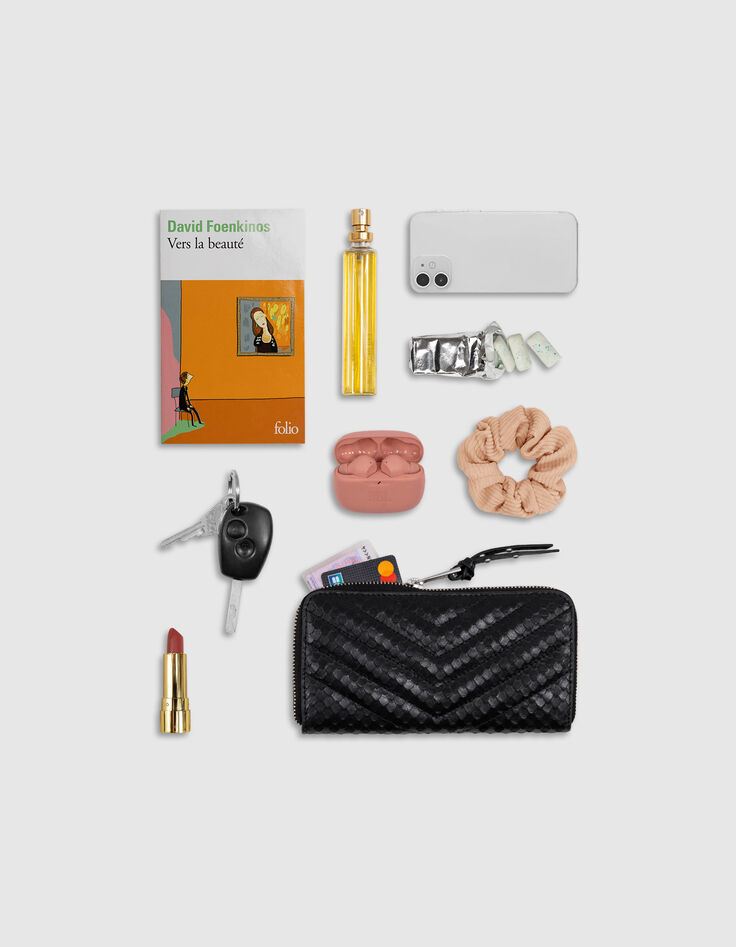 1440 Reporter Tasche Damen gesteppte Leder doppelt-8