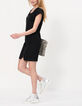 Robe noire zippée à col carré I.Code-2