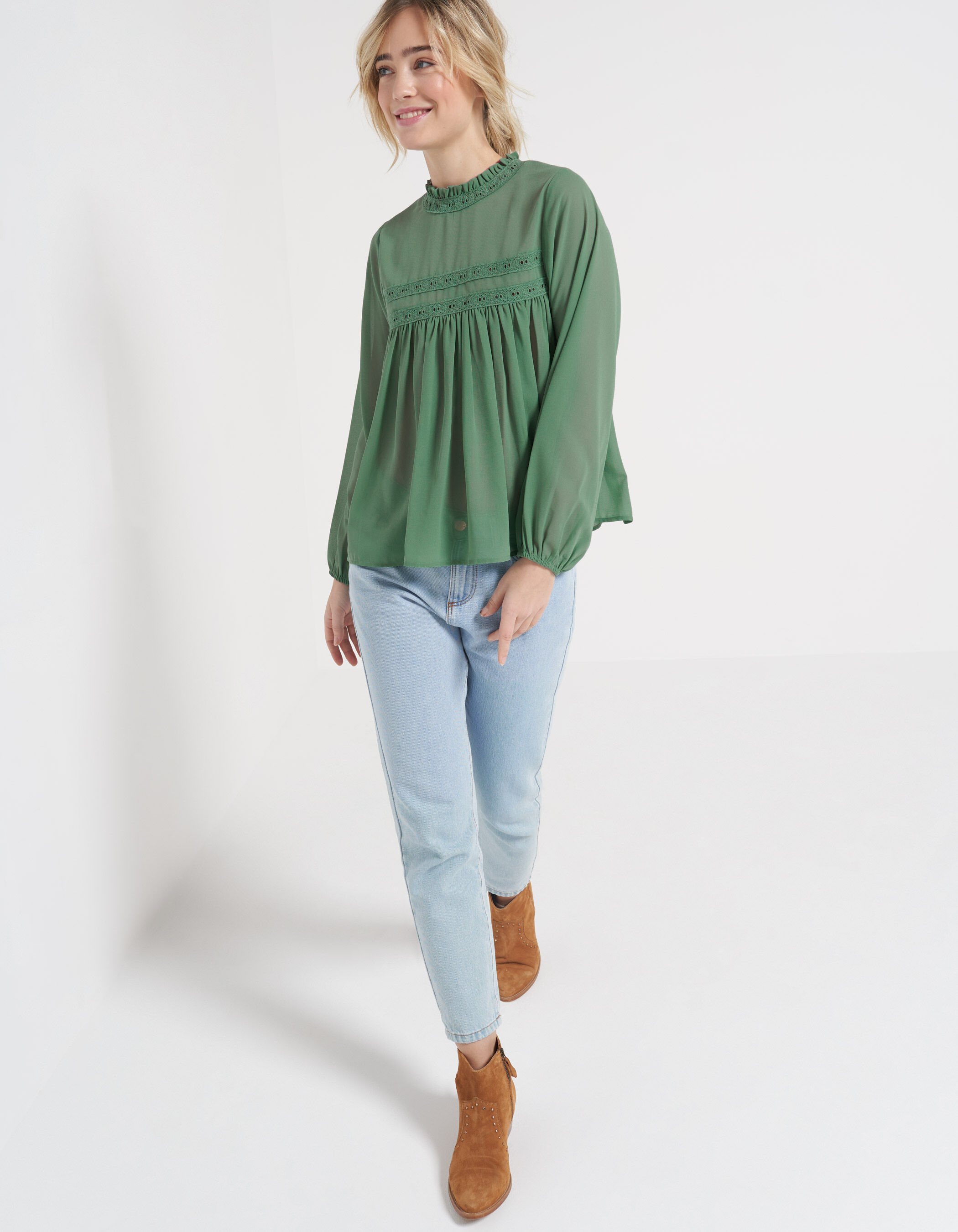 Pull col victorien store