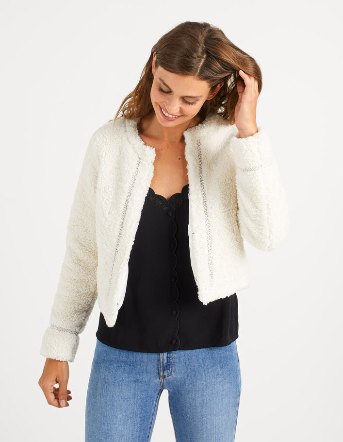 Sweat Oversize Femme Scotch & Soda - Blanc Cassé, Taille S (UK 10) - Occasion