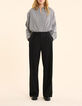Pantalon de costume noir rayures tennis bleues I.Code-2