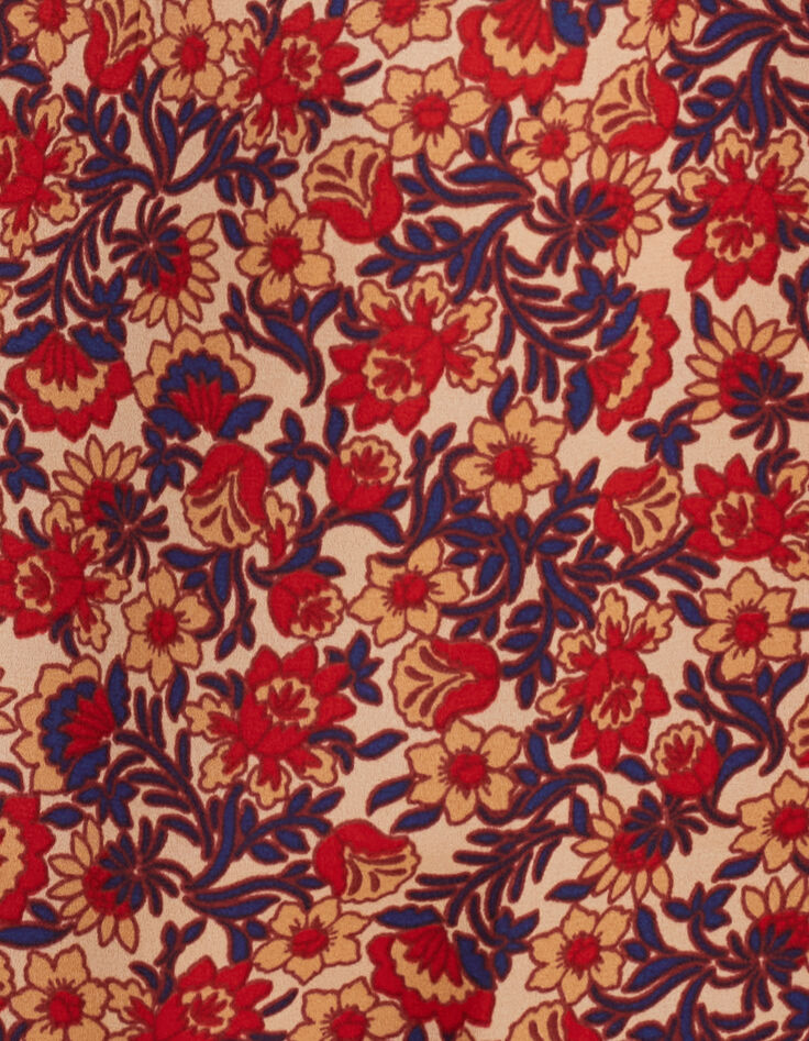 Rode short bloemenprint met ceintuur I.Code-6