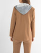 Veste de costume beige à capuche amovible I.Code-2