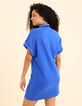 Blaues Kleid Polokragen Reißverschluss I.Code-4