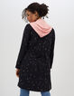 Schwarzer Trenchcoat, dezenter Fleckenprint I.Code-4