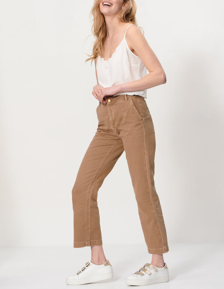 I.Code sand flared cropped jeans-2 I.Code sand flared cropped jeans-2