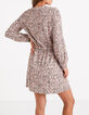 I.Code sweet pink tachist print dress-2