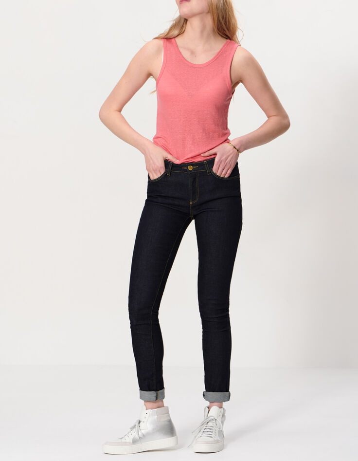Camiseta de tirantes rosa chicle lino I.Code-3