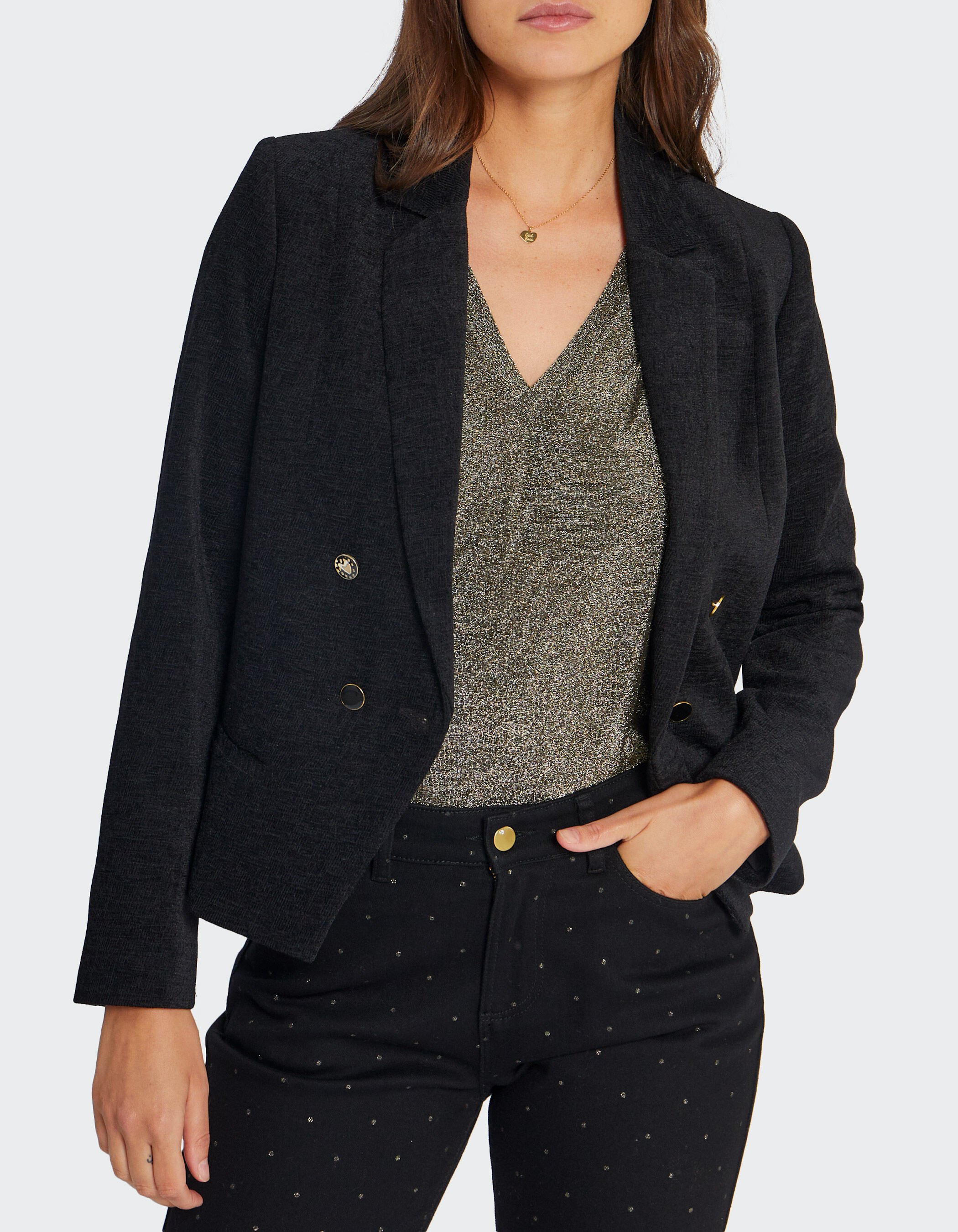 Veste longue à boutonnage croisé clearance