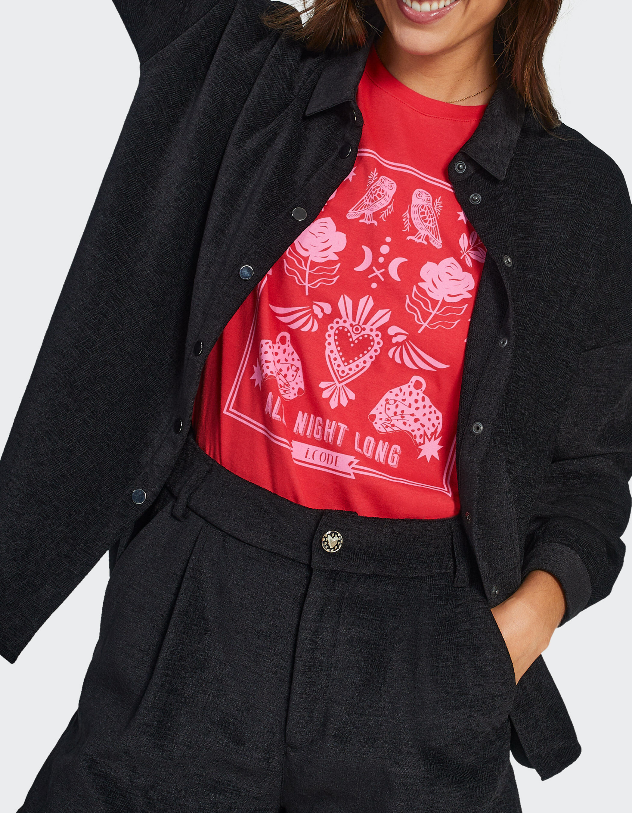 Chemise velours best sale noir femme