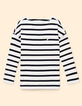 Matrosenshirt ecru Streifen schwarz Stick Herz I.Code-7