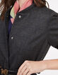 I.Code light grey check coat-4