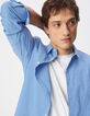 Herren EASY CARE slim blau gestreiftes Hemd-4