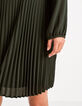 Robe chemise vert empire plissée I.Code-4