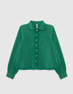 Chemise vert prairie jacquard et broderie I.Code -5
