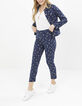 I.Code indigo leaf print suit trousers-5